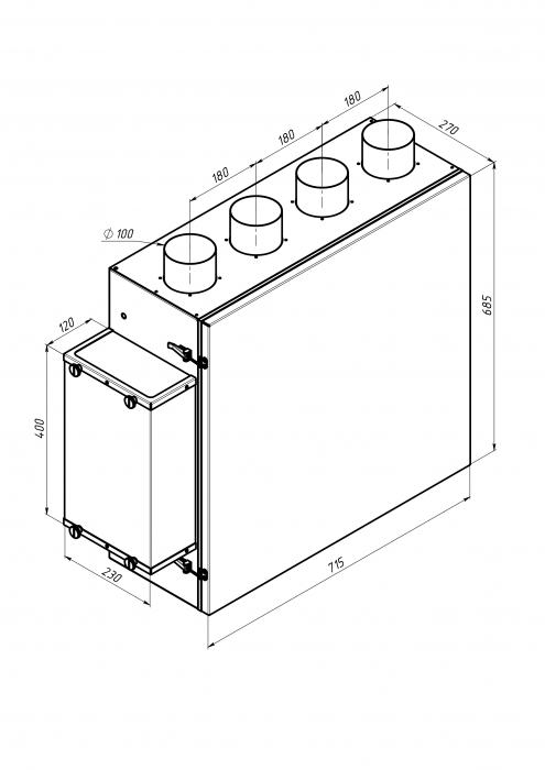 Приточно-вытяжная установка с рекуперацией тепла Alasca ECO V200