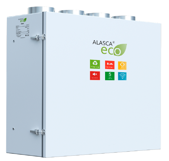 Приточно-вытяжная установка с рекуперацией тепла Alasca ECO V200