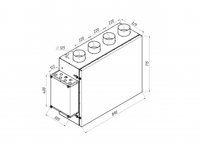 Приточно-вытяжная установка с рекуперацией тепла Alasca ECO V300EC