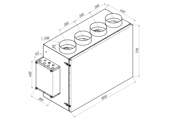 Приточно-вытяжная установка с рекуперацией тепла Alasca ECO V700EC