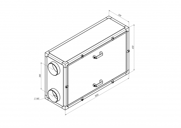 Приточно-вытяжная установка с рекуперацией тепла Alasca R300H EC