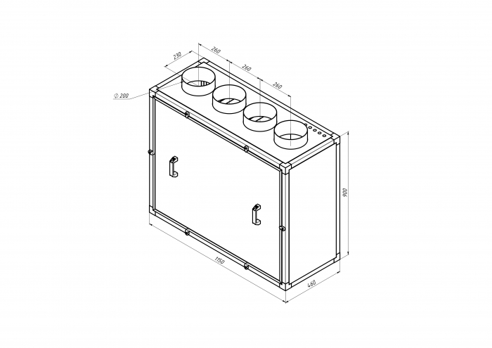 Приточно-вытяжная установка с рекуперацией тепла Alasca R700V EC