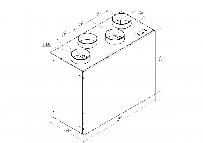Приточно-вытяжная установка с рекуперацией тепла Alasca RR500V EC