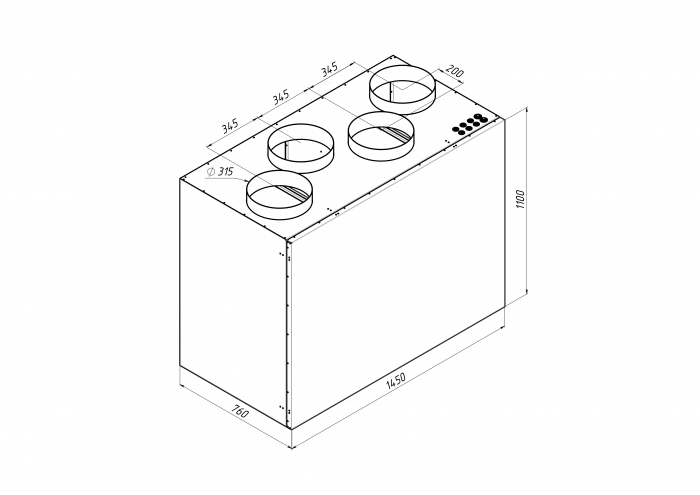 Приточно-вытяжная установка с рекуперацией тепла Alasca RR1500V EC