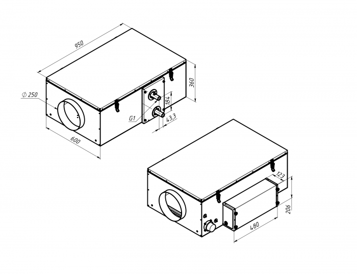 Приточная установка Alasca P1000ECW