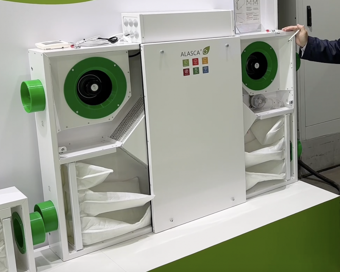 Приточно-вытяжная установка с рекуперацией тепла Alasca ECO H300 EC Slim 200 мм